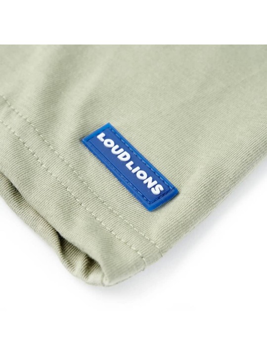 Dětské tričko s krátkým rukávem světle khaki 128