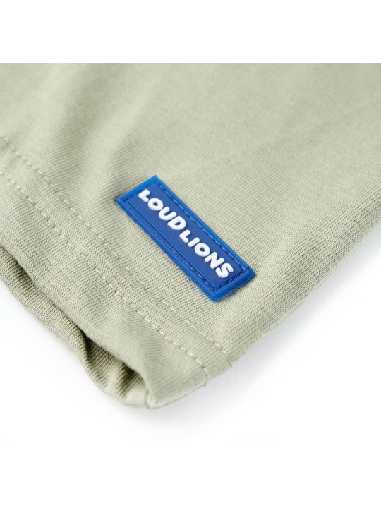 Dětské tričko s krátkým rukávem světle khaki 140