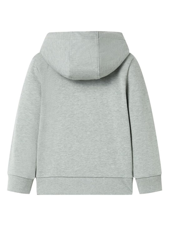 Dětská mikina s kapucí na zip světle khaki melanž 92