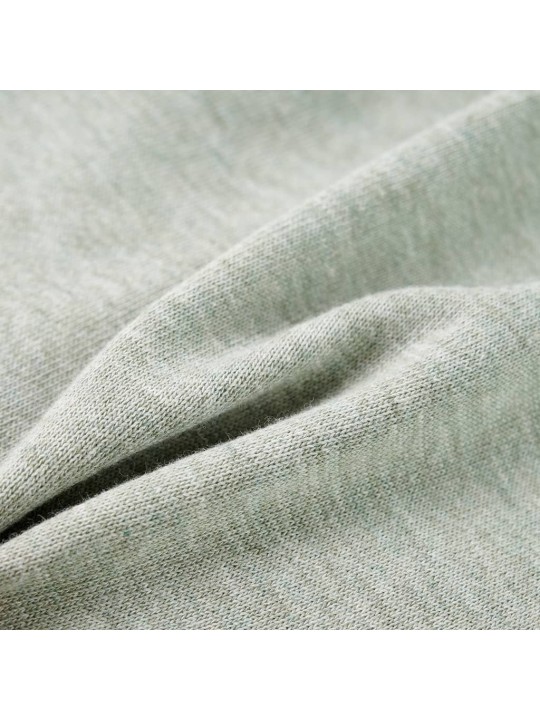 Dětská mikina s kapucí na zip světle khaki melanž 140
