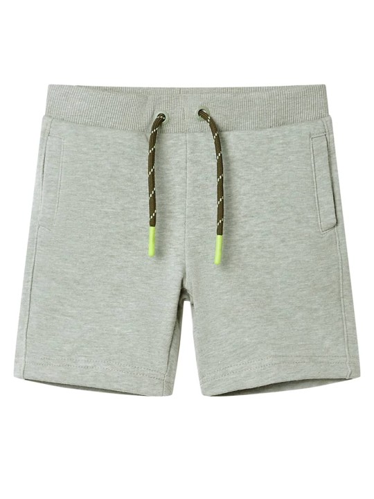 Dětské kraťasy se šňůrkou světle khaki melanž 92