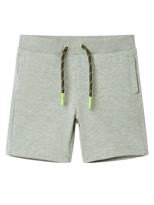 Dětské kraťasy se šňůrkou světle khaki melanž 92