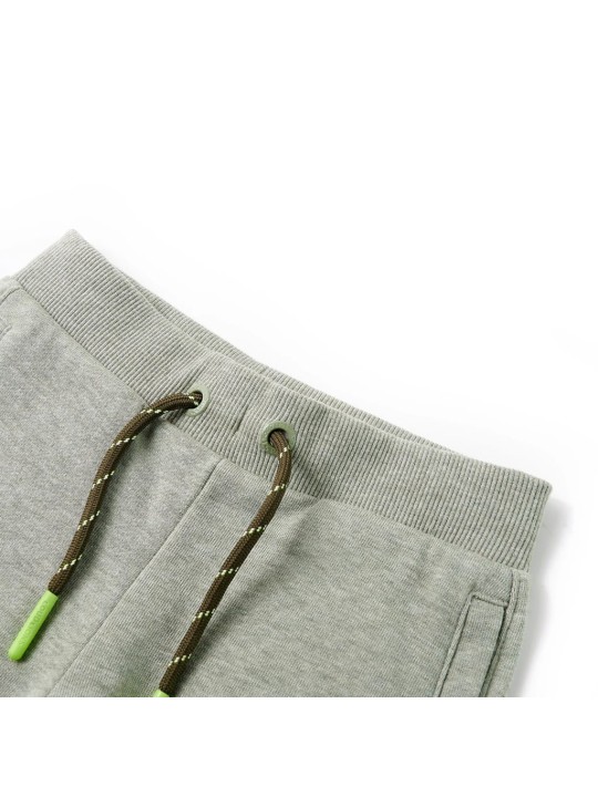 Dětské kraťasy se šňůrkou světle khaki melanž 92