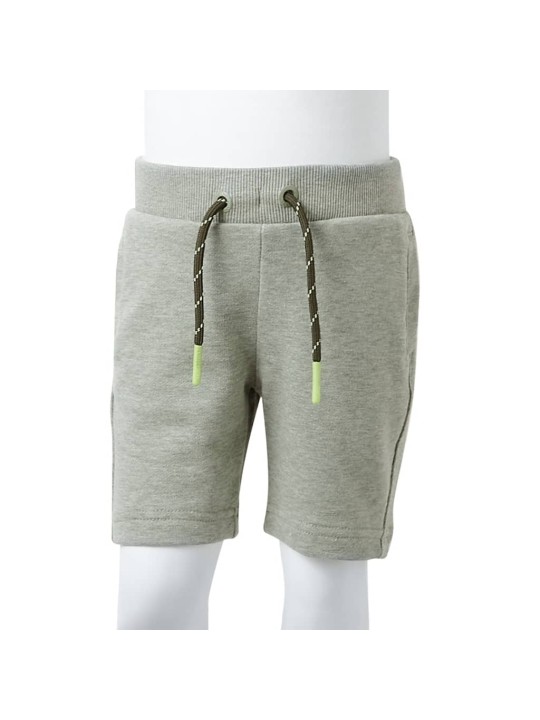 Dětské kraťasy se šňůrkou světle khaki melanž 92