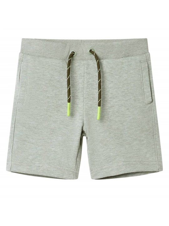 Dětské kraťasy se šňůrkou světle khaki melanž 104