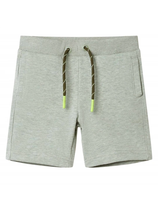 Dětské kraťasy se šňůrkou světle khaki melanž 104