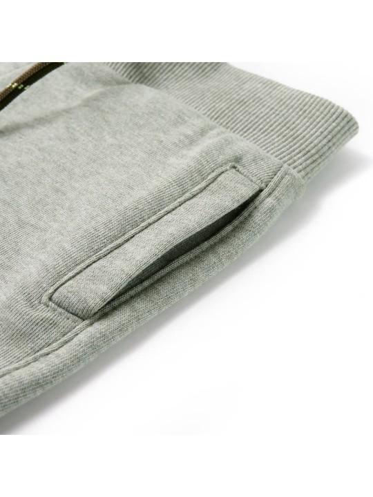 Dětské kraťasy se šňůrkou světle khaki melanž 104