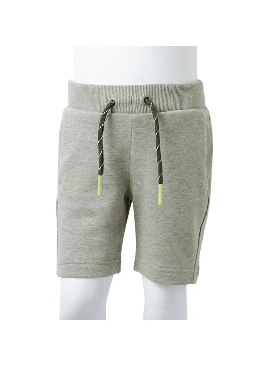 Dětské kraťasy se šňůrkou světle khaki melanž 104