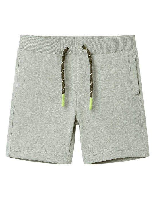 Dětské kraťasy se šňůrkou světle khaki melanž 116