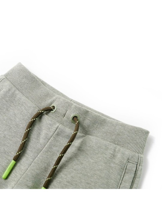 Dětské kraťasy se šňůrkou světle khaki melanž 116