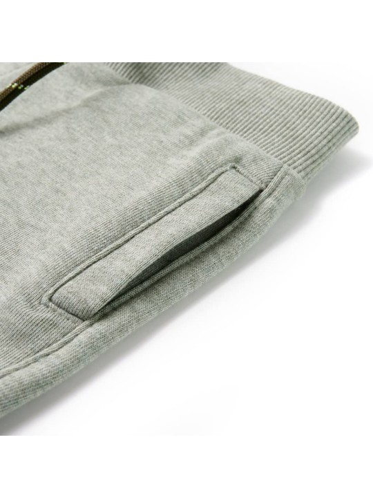 Dětské kraťasy se šňůrkou světle khaki melanž 116
