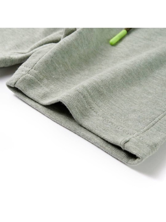 Dětské kraťasy se šňůrkou světle khaki melanž 116