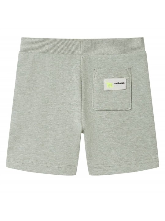 Dětské kraťasy se šňůrkou světle khaki melanž 128