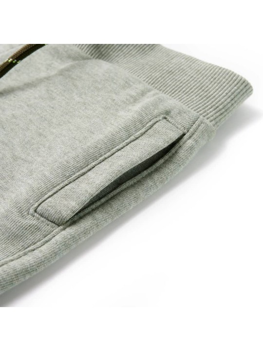 Dětské kraťasy se šňůrkou světle khaki melanž 128