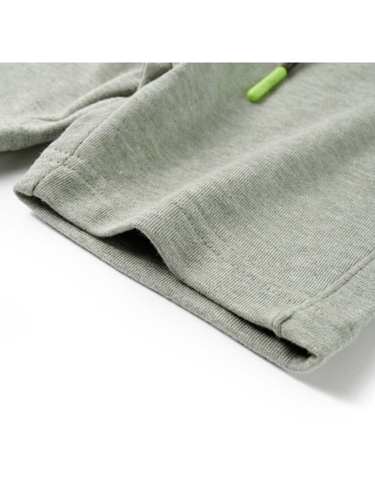 Dětské kraťasy se šňůrkou světle khaki melanž 128