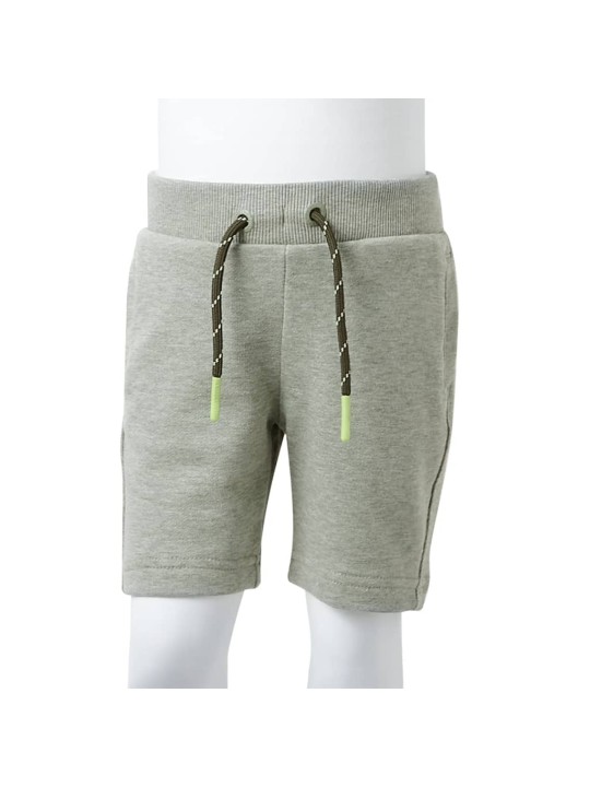 Dětské kraťasy se šňůrkou světle khaki melanž 128