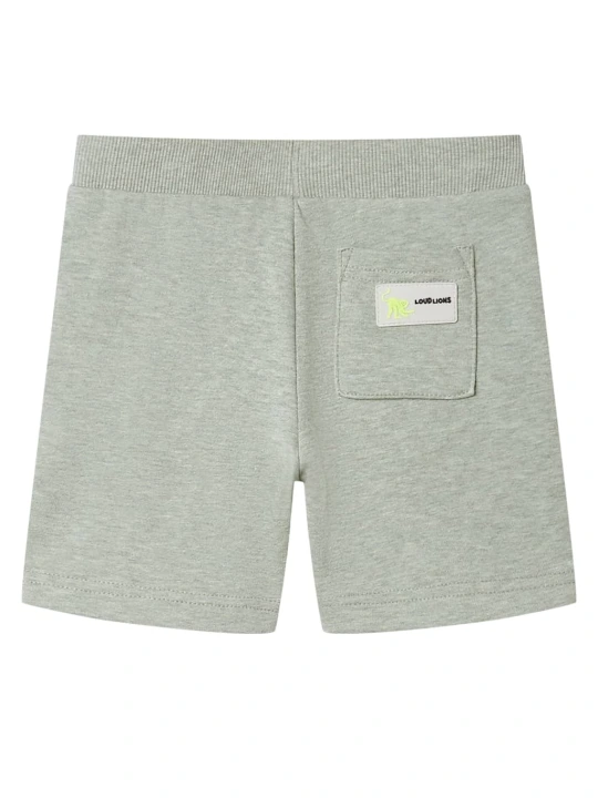 Dětské kraťasy se šňůrkou světle khaki melanž 140