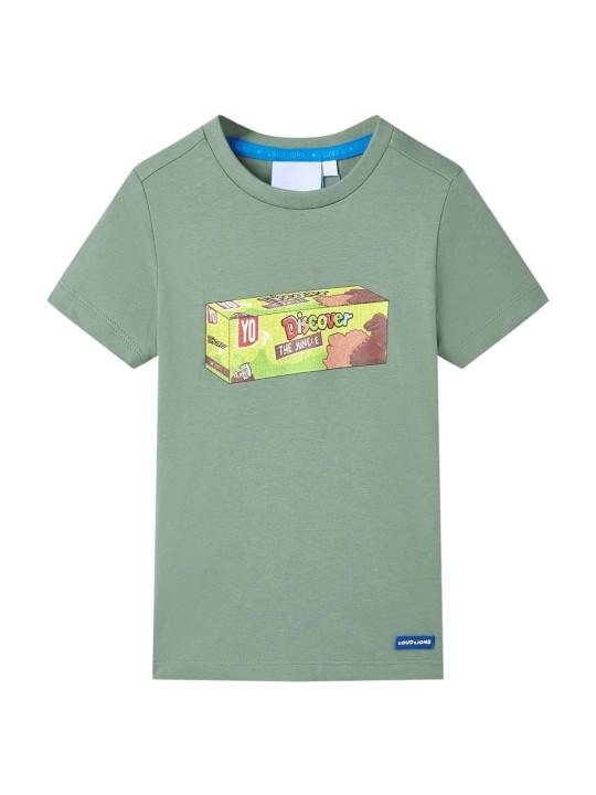 Dětské tričko s krátkým rukávem khaki 104