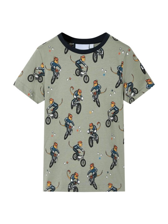 Dětské pyžamo s krátkým rukávem světle khaki 104