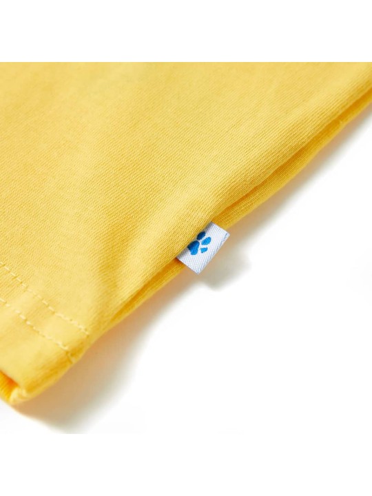 Dětské tričko s krátkým rukávem světle okrové 104