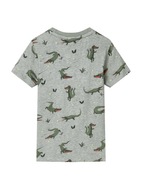 Dětské tričko světle khaki melanž 104