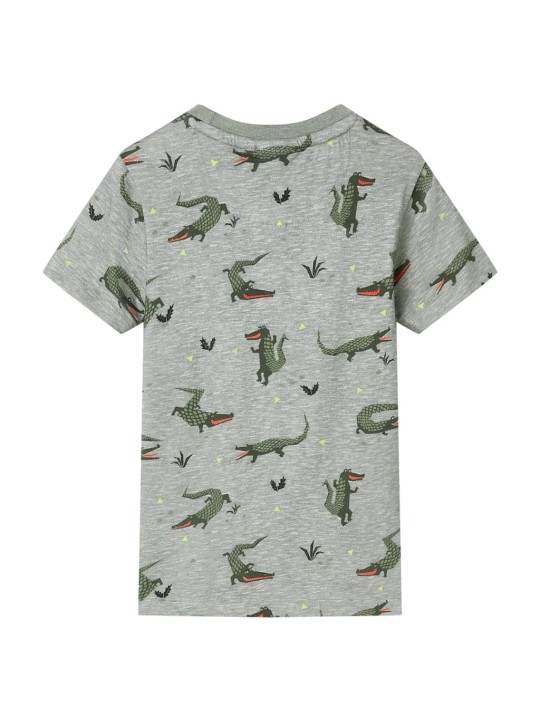 Dětské tričko světle khaki melanž 128