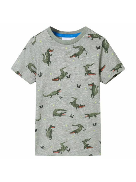 Dětské tričko světle khaki melanž 140