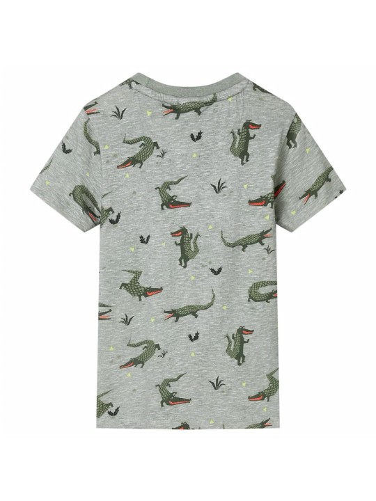 Dětské tričko světle khaki melanž 140