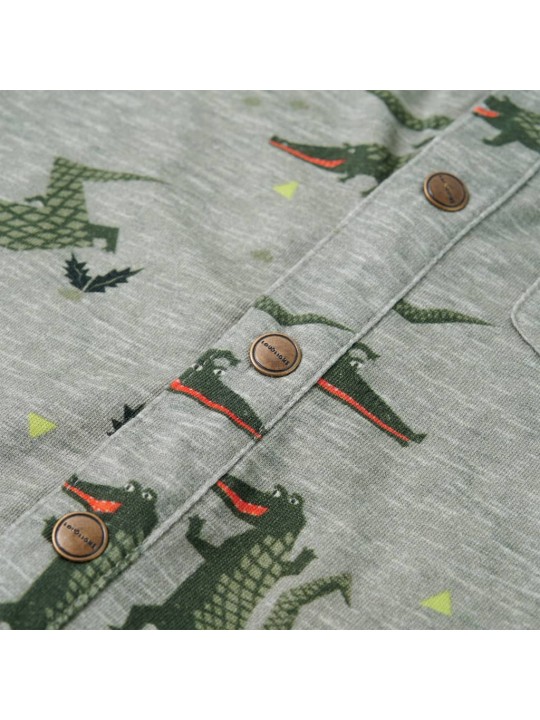 Dětská košile světle khaki melanž 92