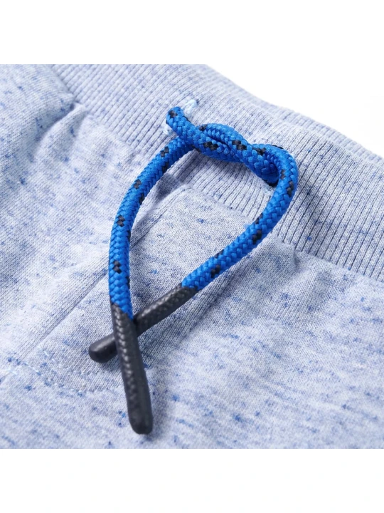 Dětské kraťasy se stahovací šňůrkou modrá melanž 116