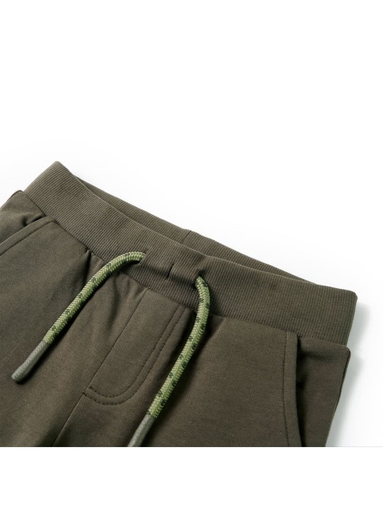 Dětské kraťasy se šňůrkou tmavě khaki 92