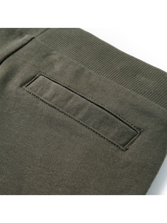 Dětské kraťasy se šňůrkou tmavě khaki 104