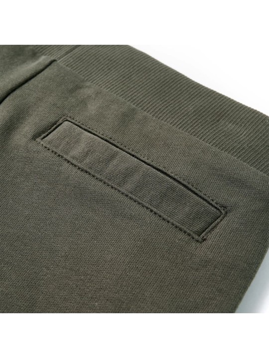 Dětské kraťasy se šňůrkou tmavě khaki 116