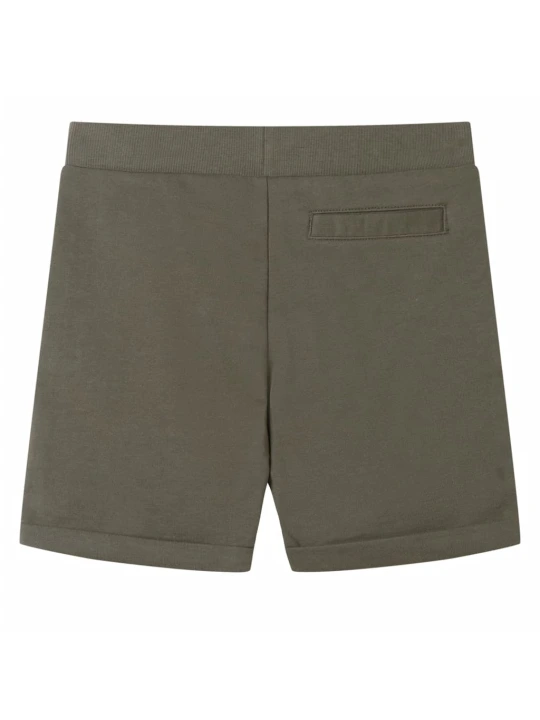 Dětské kraťasy se šňůrkou tmavě khaki 140