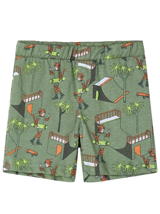 Dětské pyžamo s krátkým rukávem světle khaki 128