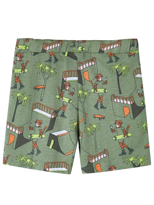 Dětské pyžamo s krátkým rukávem světle khaki 128
