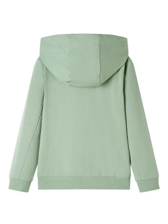 Dětská mikina s kapucí na zip světle khaki 128