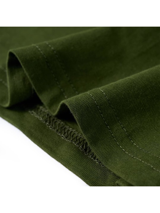 Dětské tričko s dlouhým rukávem tmavě khaki 104