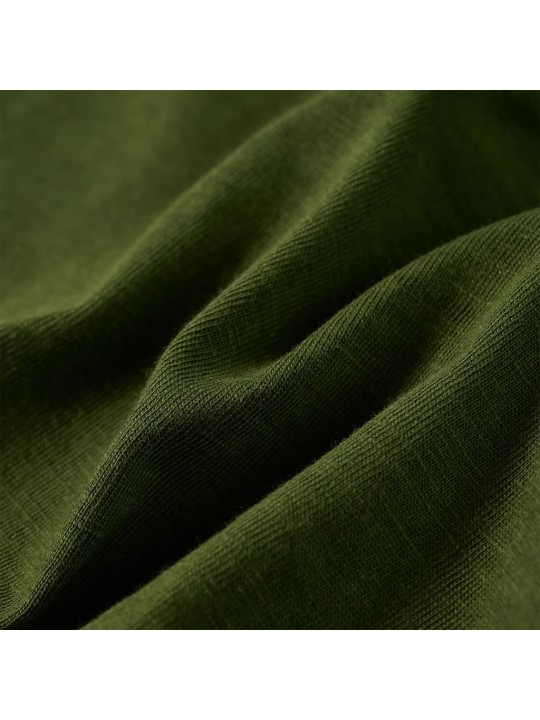 Dětské tričko s dlouhým rukávem tmavě khaki 104