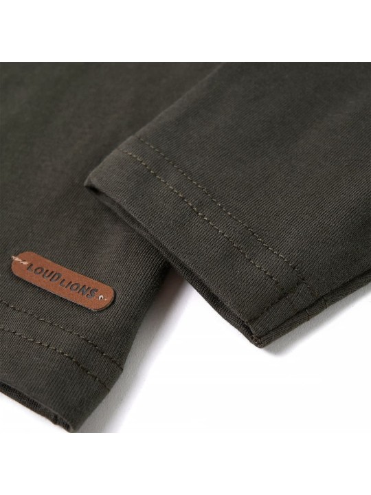Dětské tričko s dlouhým rukávem khaki 104