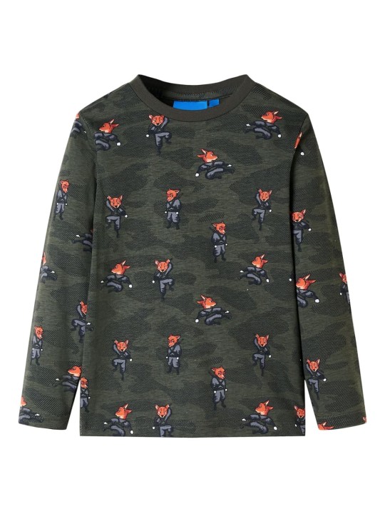 Dětské pyžamo s dlouhým rukávem khaki 104