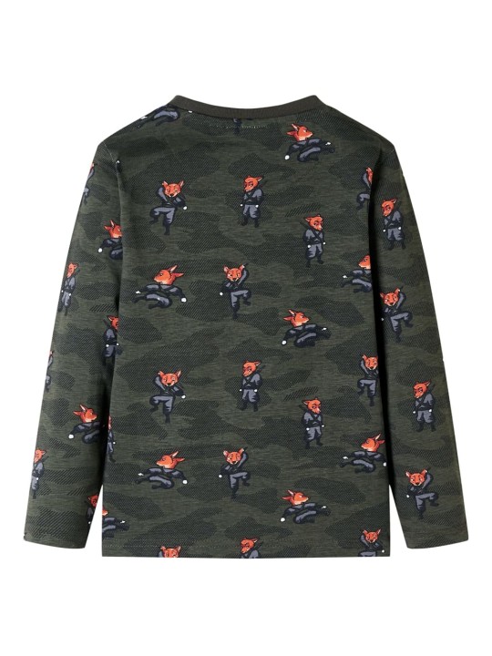 Dětské pyžamo s dlouhým rukávem khaki 104