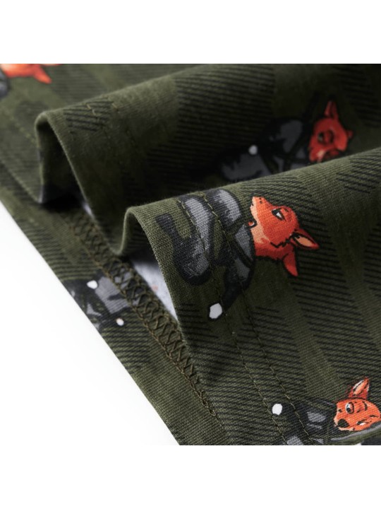 Dětské pyžamo s dlouhým rukávem khaki 104