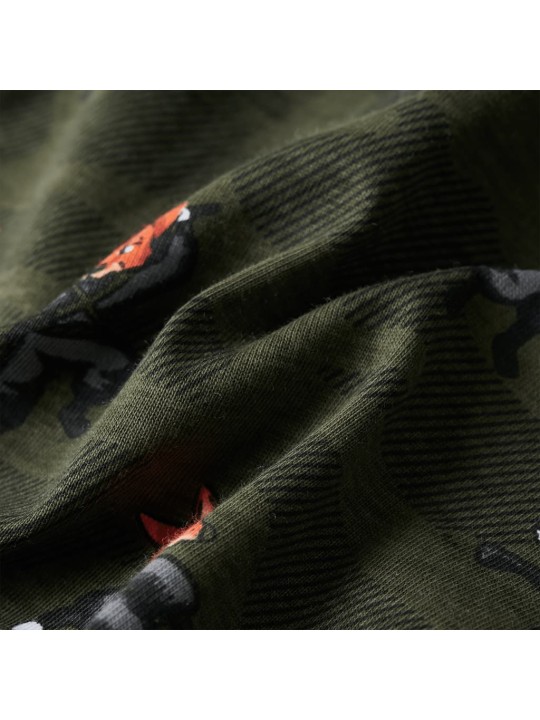 Dětské pyžamo s dlouhým rukávem khaki 104