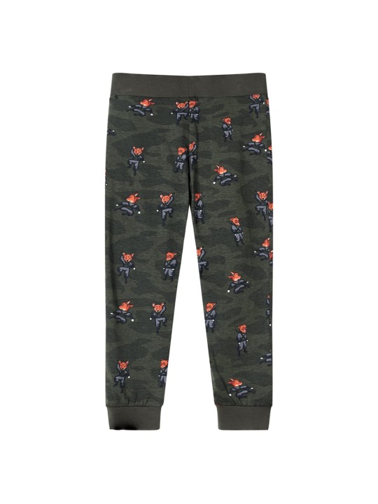 Dětské pyžamo s dlouhým rukávem khaki 128