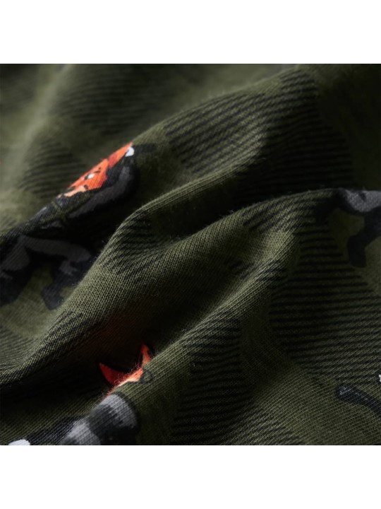 Dětské pyžamo s dlouhým rukávem khaki 128