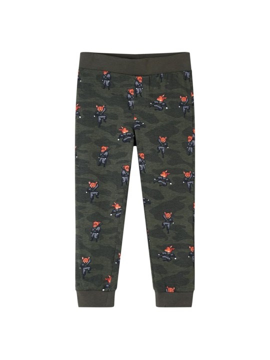 Dětské pyžamo s dlouhým rukávem khaki 140