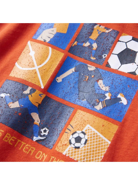 Dětské tričko s dlouhým rukávem oranžové 92