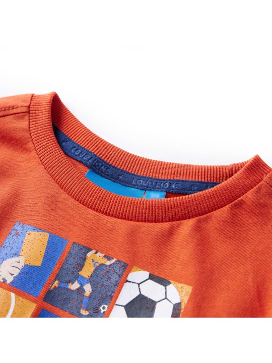 Dětské tričko s dlouhým rukávem oranžové 116