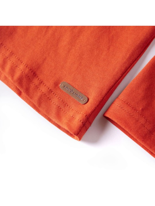 Dětské tričko s dlouhým rukávem oranžové 116